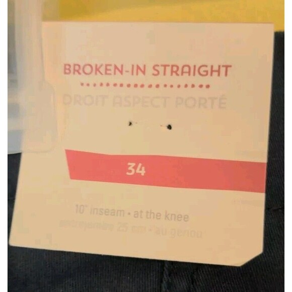 New OLD NAVY Broken-In Straight Blue Flat Front Shorts Men's Sz. 34 10” Inseam - Picture 5 of 8